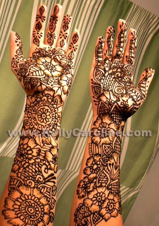 Bridal mehndi on arms