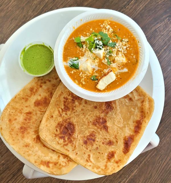 Plain paratha with 